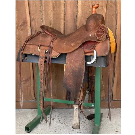 Used STT 16" Full Roughout Ranch Cutting Saddle